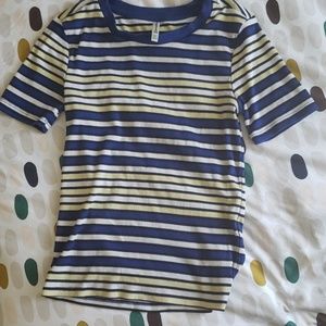 stripy top.